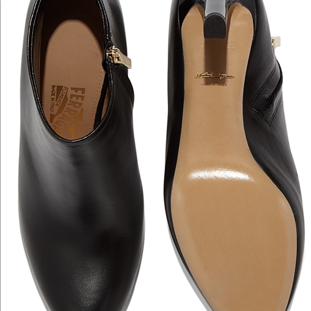 Women’s Black Leather Ankle Boots.